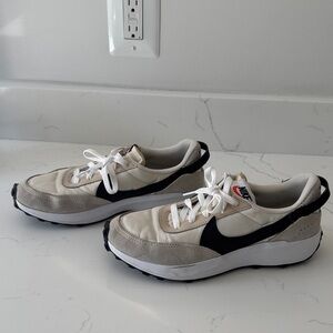 Nike Cream and Black Athletic Shoes